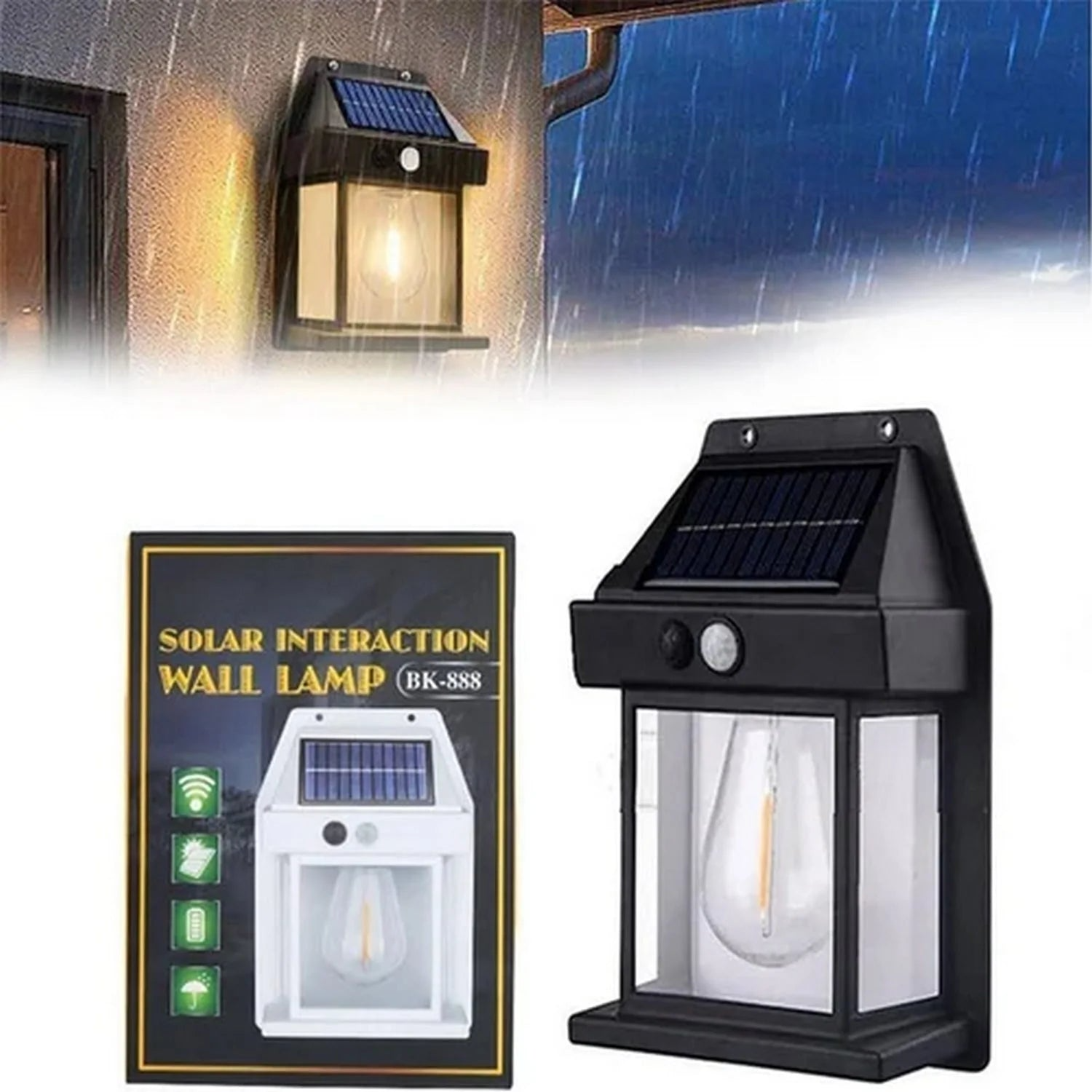 BK-888 Rechargeable Solar Wall Light in Motion Sensor