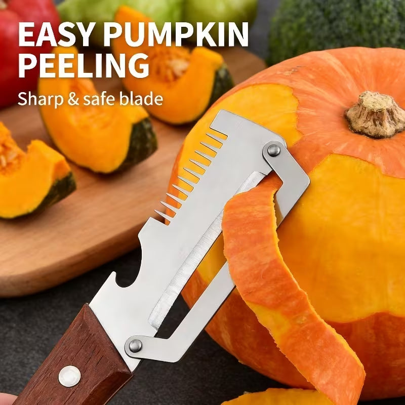 Multifunctional 3-In-1 Peeler, Vegetable And Fruit Grater with Large Onion Slicer, Featuring Straight Blade Design, Suitable for Sugarcane, Fruits, And Vegetables. Commercial Grade Durable Peeling Tool, Perfect for Parties And Picnics