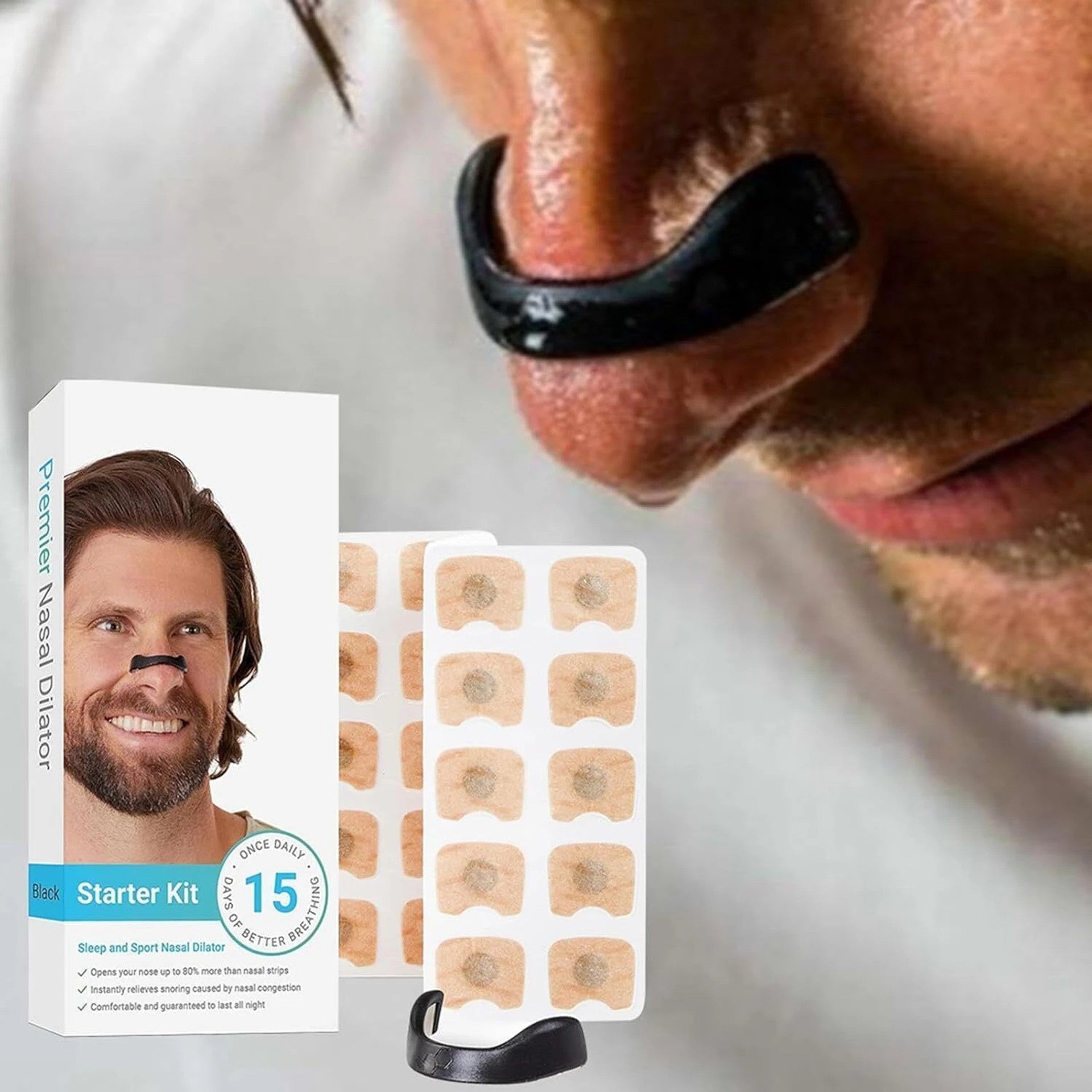 Magnetic Nasal Dilator Starter Kit | Instant Snoring Relief & Sleep Aid | 15 starter kit