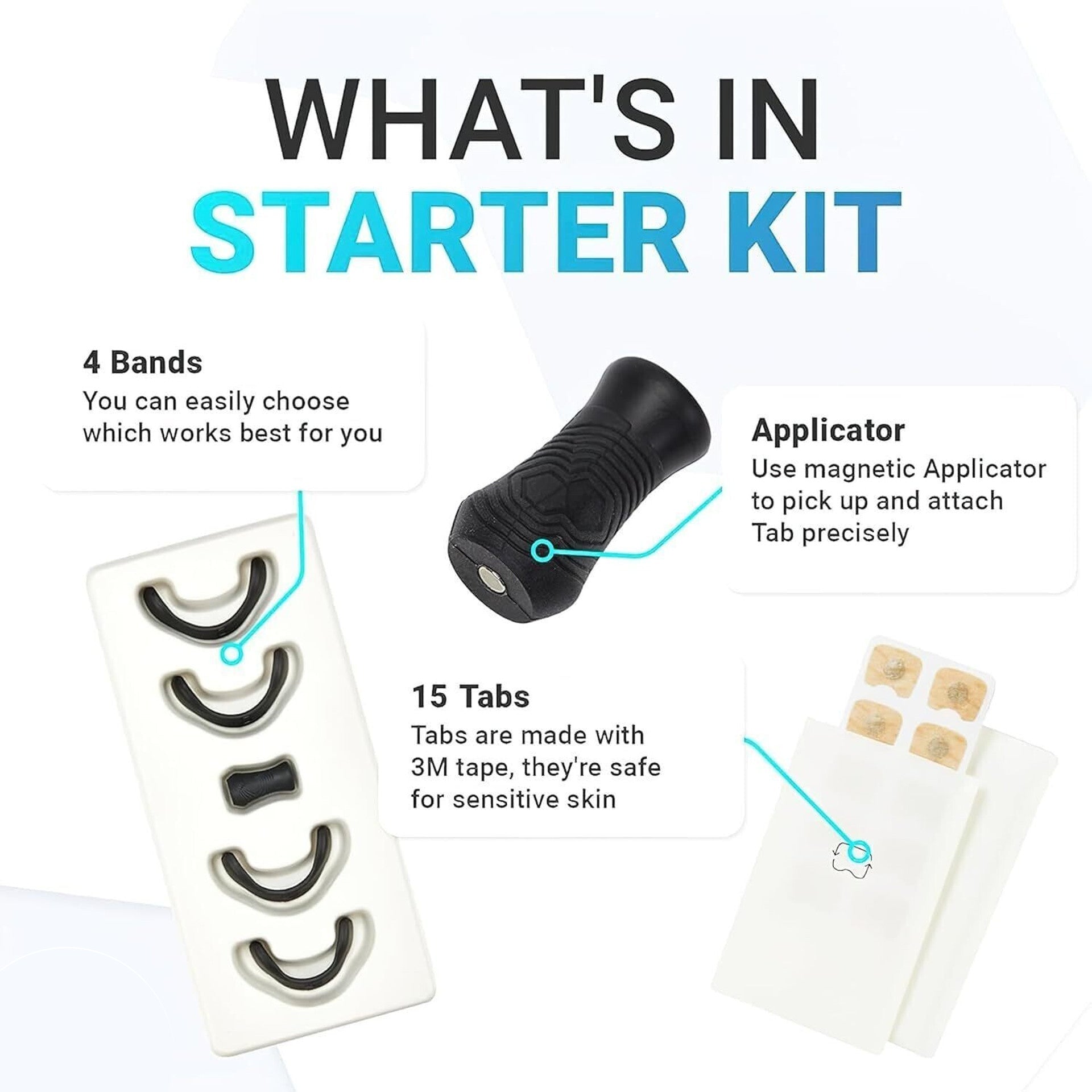 Magnetic Nasal Dilator Starter Kit | Instant Snoring Relief & Sleep Aid | 15 starter kit