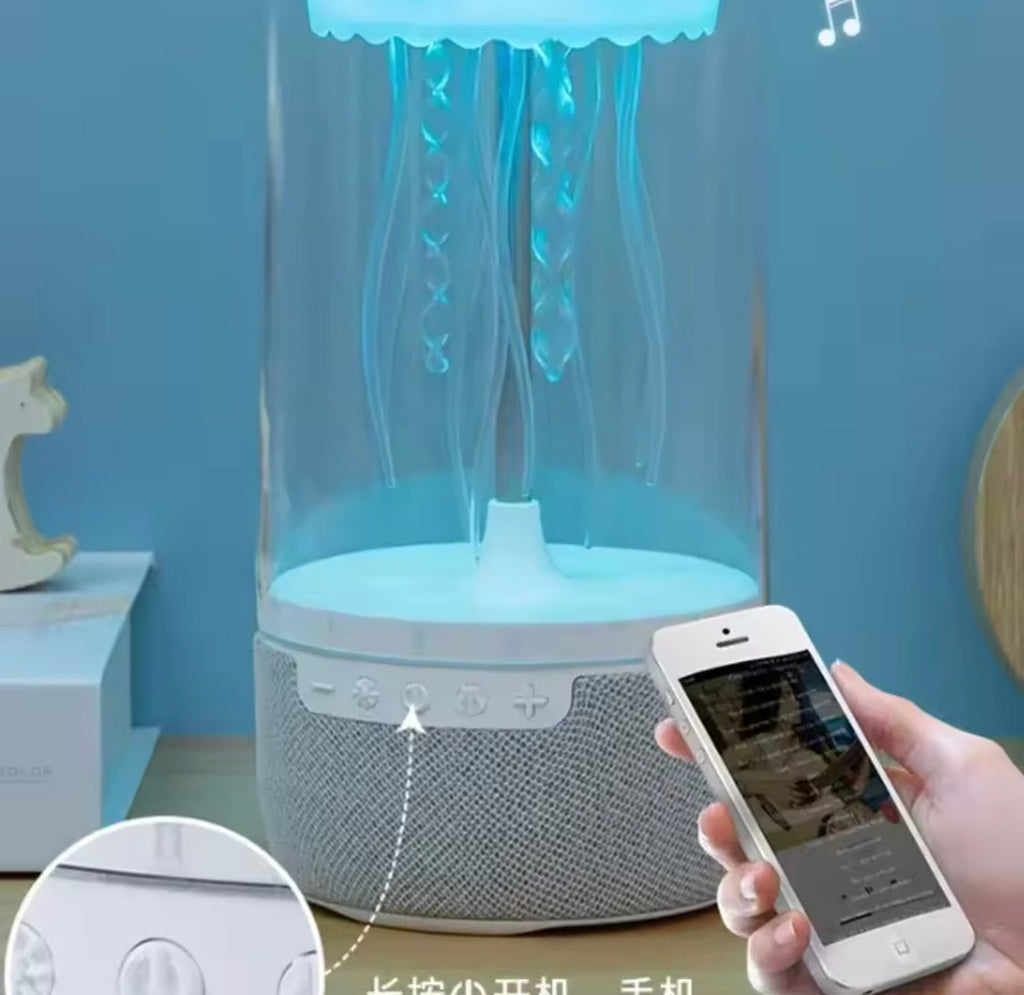 Jellyfish Atmosphere Lamp Speaker – RGB LED Mood Light for Bedroom & Desk
