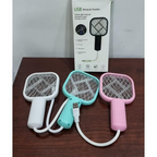 USB Electric Mosquito Racket with UV Light & Shock
