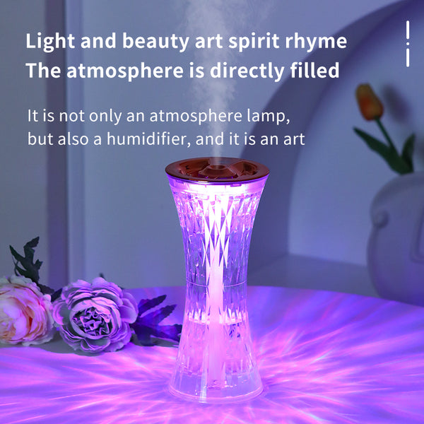 Touch Humidifier Glass Design Night Light with Air Moisturizing