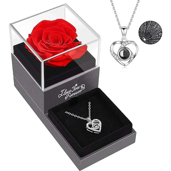 Red Rose Female Special Day Eternal Flower Artificial Flower with Gift Box.