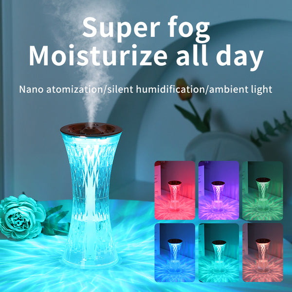 Touch Humidifier Glass Design Night Light with Air Moisturizing