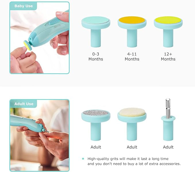 Electric Baby Nail Trimmer: safe, precise, and illuminated care for all ages