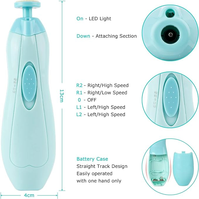 Electric Baby Nail Trimmer: safe, precise, and illuminated care for all ages
