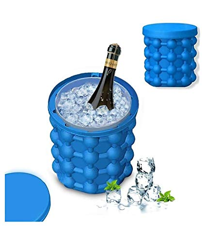 Ice Cube Maker Double Chamber Ice Tray in Dark Blue