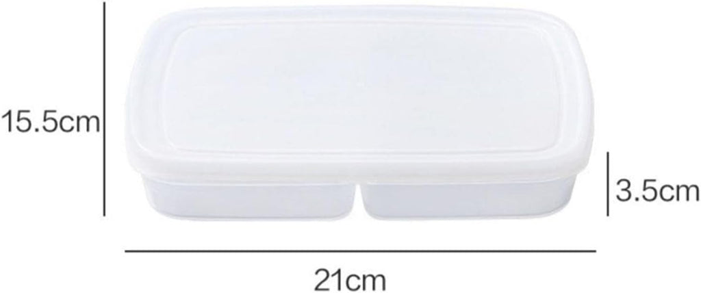 4-Section Fridge & Freezer Organizer Box | microwave safe | Airtight Meat & Vegetable Storage Container - Multi-Compartment Meal Prep Box for Kitchen Organization