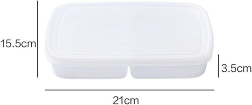 4-Section Fridge & Freezer Organizer Box | microwave safe | Airtight Meat & Vegetable Storage Container - Multi-Compartment Meal Prep Box for Kitchen Organization