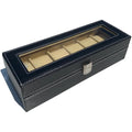 10-Seater & 6-seater Faux Leather Watch Box Display Box Storage Box Frame Glass Cover Elegant Comparison And Detachable Pillow Men'S And Women'S Watch And Large Bracket Box
