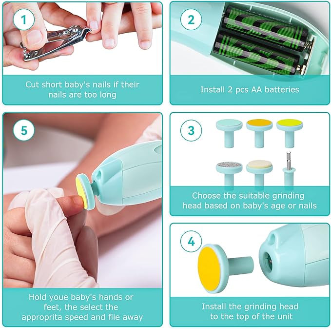 Electric Baby Nail Trimmer: safe, precise, and illuminated care for all ages