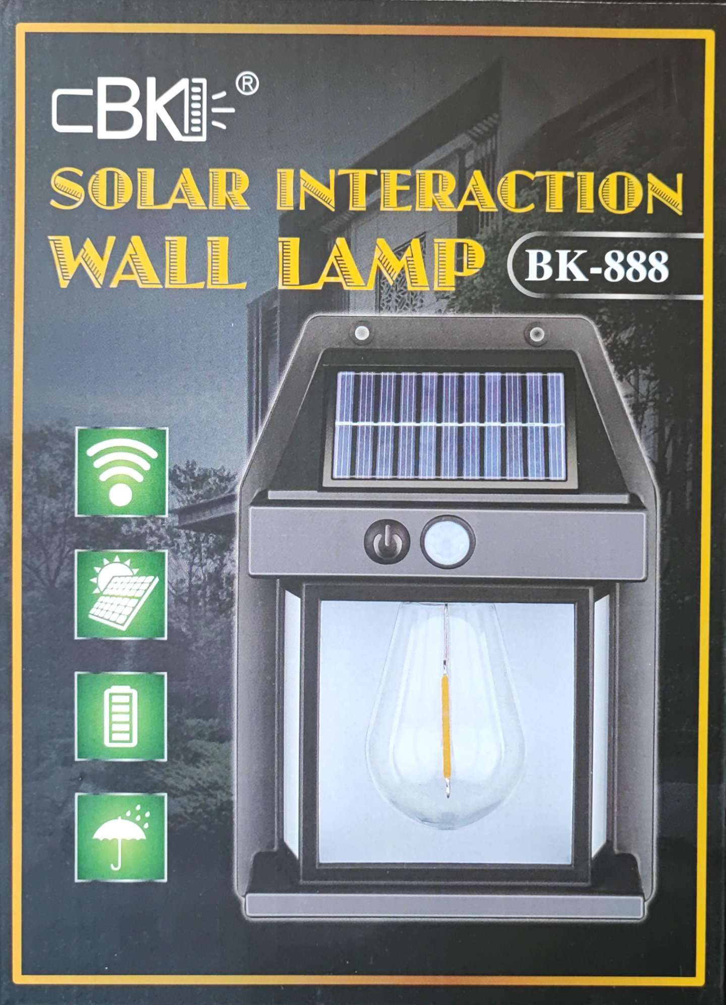 BK-888 Rechargeable Solar Wall Light in Motion Sensor