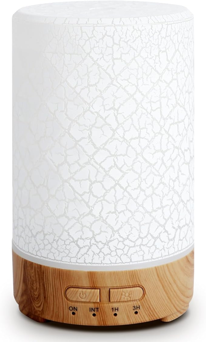 Humidifier Compact Ultrasonic Aroma Diffuser Sprayer Multi-functional Tabletop Humidifier Silent Aroma Compatible 7 Color LED Light Energy Efficient Type-C