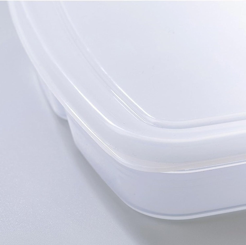 4-Section Fridge & Freezer Organizer Box | microwave safe | Airtight Meat & Vegetable Storage Container - Multi-Compartment Meal Prep Box for Kitchen Organization