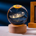 3D Crystal Ball Solar System LED Night Ligth.