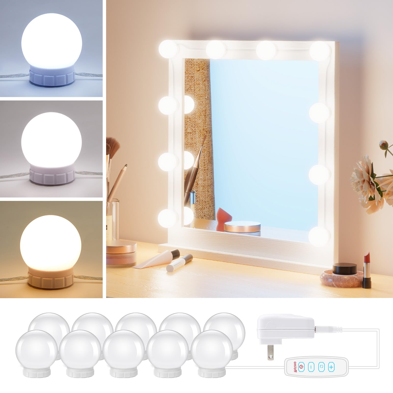 LED Vanity Mirror Lights Bright Makeup Light Bulbs