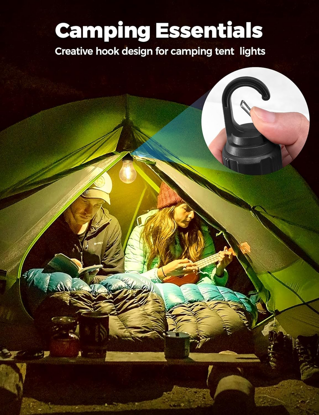 Camping Lantern Rechargeable Waterproof LED Tent Light