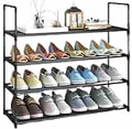 4-Tier Metal Shoe Rack Space-Saving Organizer
