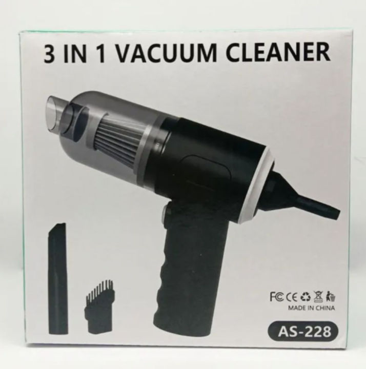 3-in-1 Car Vacuum Cleaner, Blower Rechargeable & Wireless