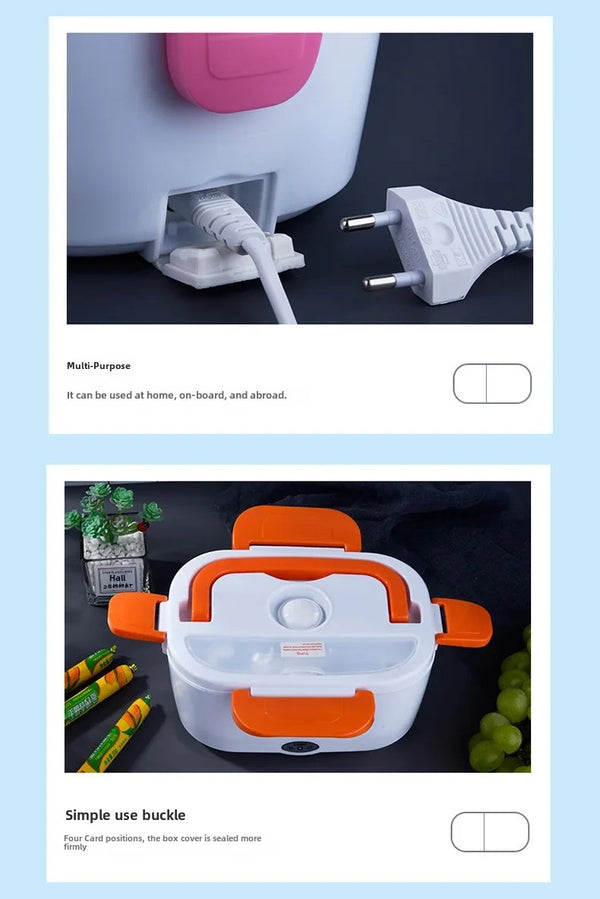 Electric Lunch Box Portable Rechargeable Heated Lunch Box