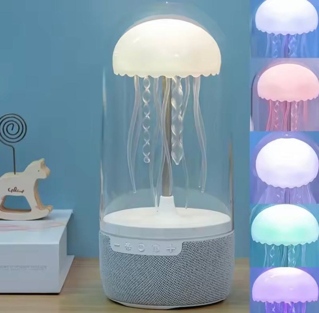 Jellyfish Atmosphere Lamp Speaker – RGB LED Mood Light for Bedroom & Desk