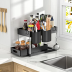 2-Tier Heavy Duty| Large Capacity Sliding Organizer.