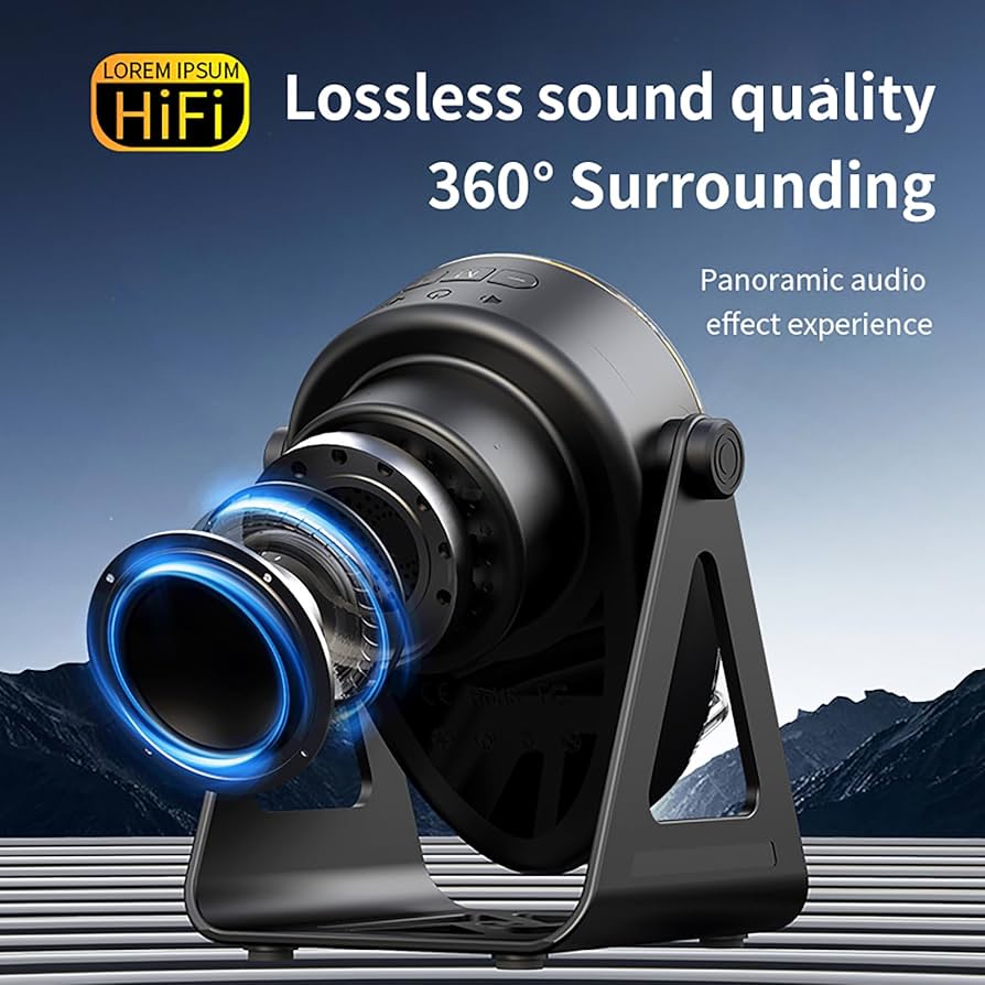 5 in 1 Induction Bluetooth Speaker with Phone Stand, 1800mAh RGB Lighting Induction Speaker, 360° Surround Sound, 4-13" Device Fit, Ideal for Men Women, Parties, Gaming(Black (5 in 1))