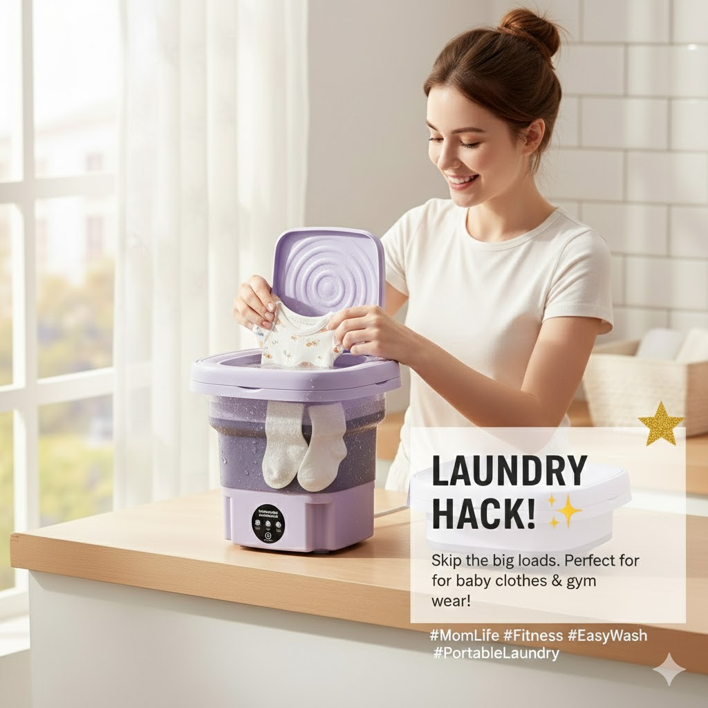 Compact & foldable mini washing machine 11L