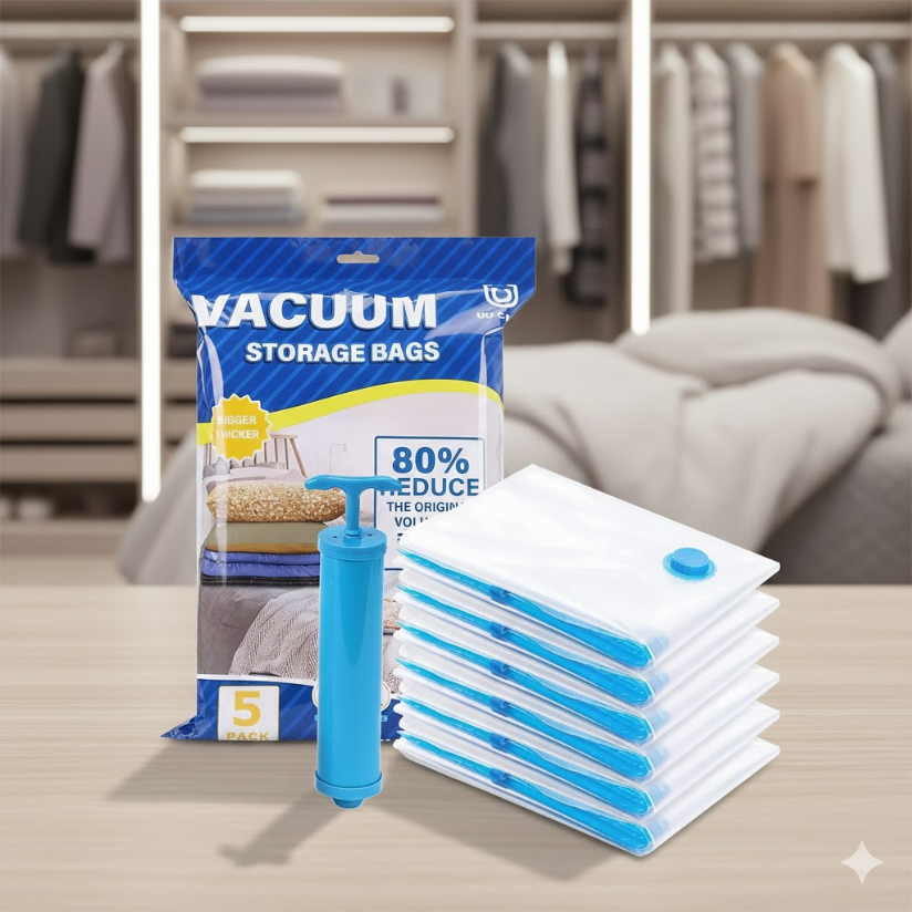 Vacuum Storage Bag Clothes, Blankets & Pillows