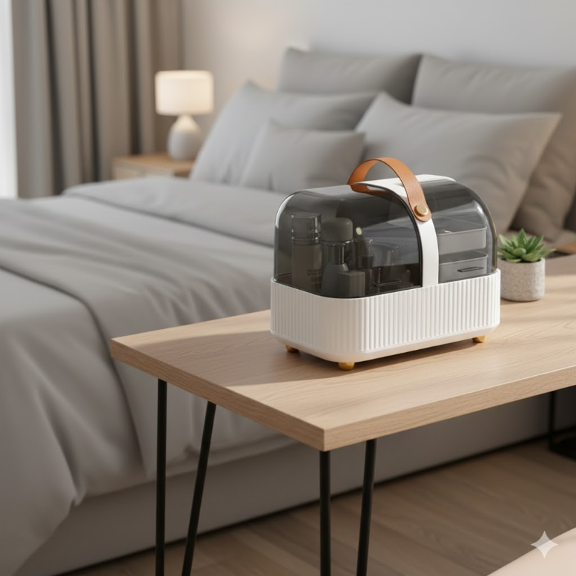 Cosmetics Storage Box Desktop Organizer.