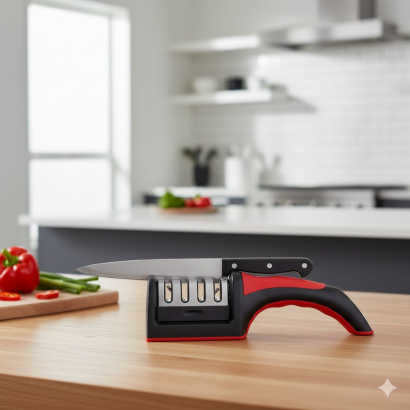 EASY KOOK 3-Stage Kitchen Knife Sharpener Fast