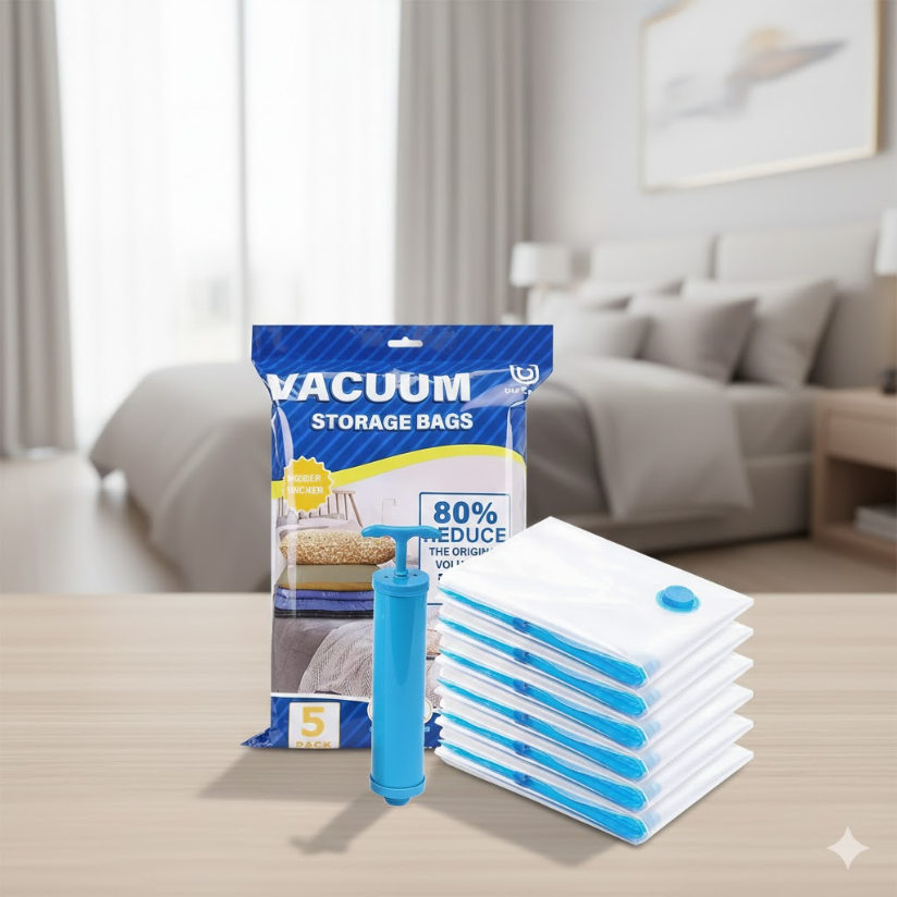 Vacuum Storage Bag Clothes, Blankets & Pillows