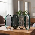 Foldable Jewelry Box High-Quality 4-Panel Earrings