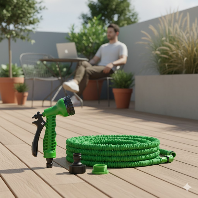 Magic Expandable Garden Hose with Spray Nozzle