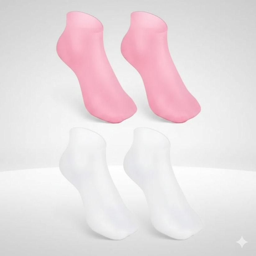 1 Pair Reusable Silicone Gel Moisturizing Socks