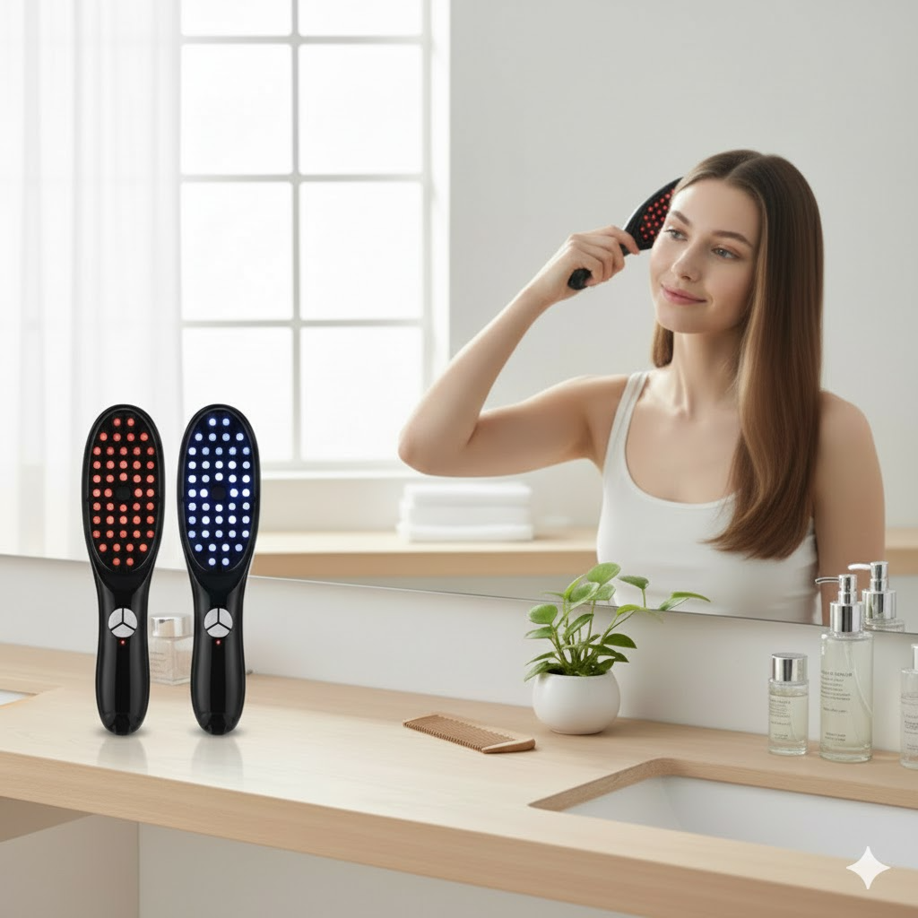 Red Light Hair Brush,Multi-functional Comb.