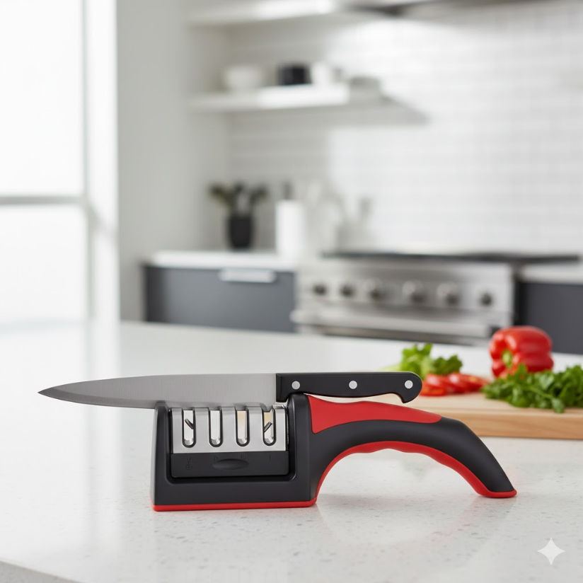 EASY KOOK 3-Stage Kitchen Knife Sharpener Fast