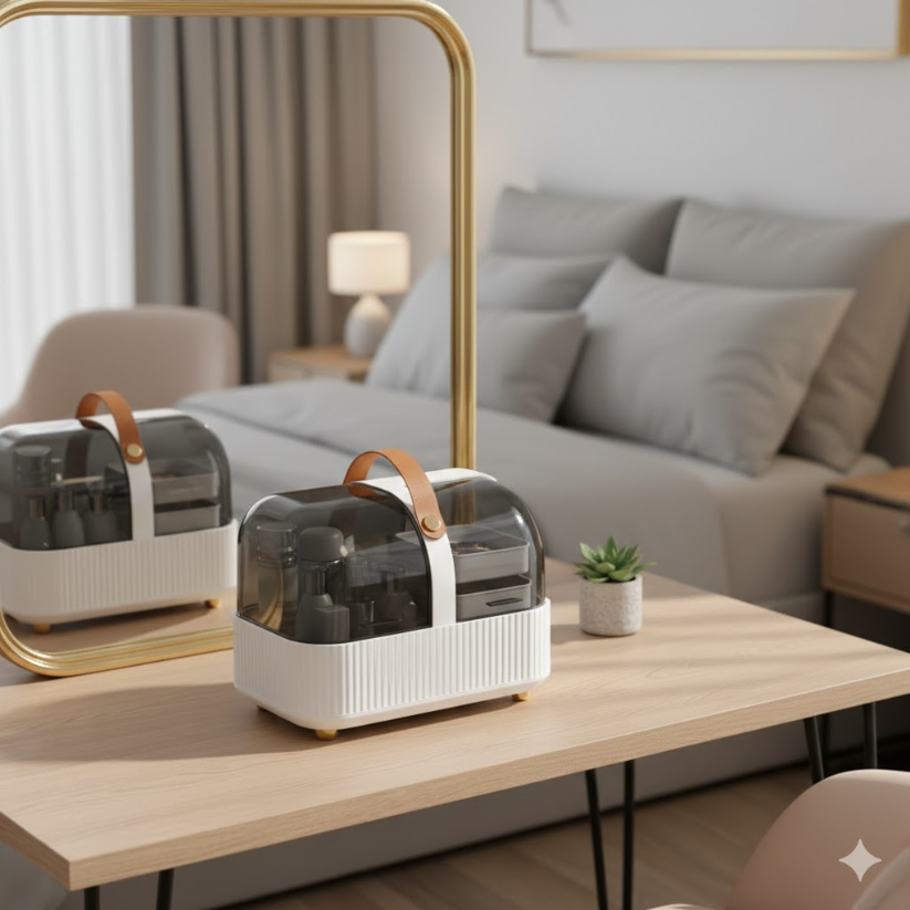 Cosmetics Storage Box Desktop Organizer.