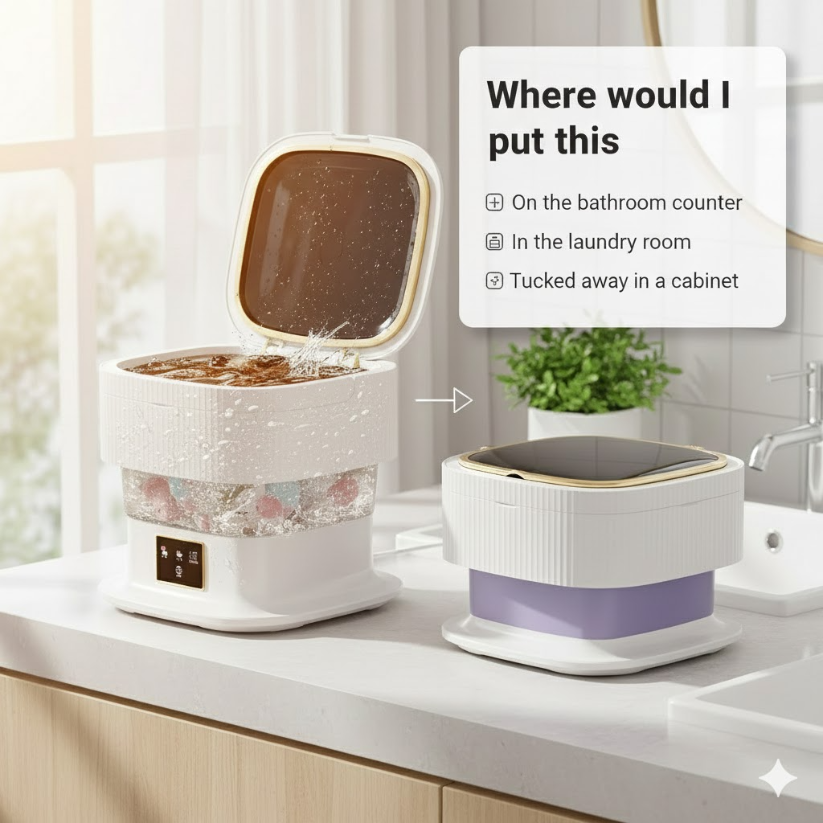 Compact & foldable mini washing machine 10L