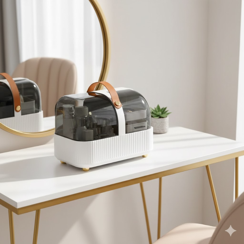 Cosmetics Storage Box Desktop Organizer.