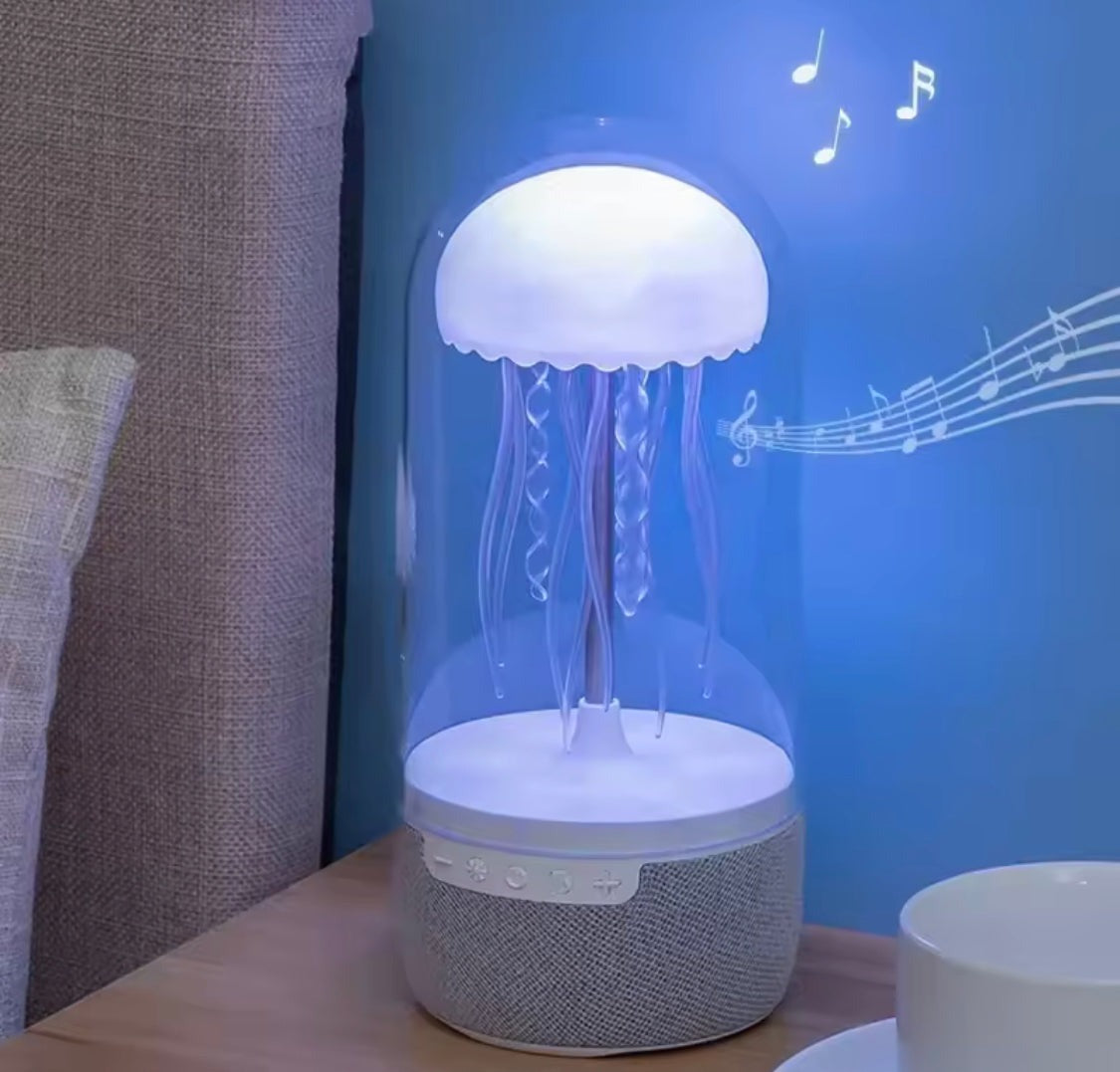 Jellyfish Atmosphere Lamp Speaker – RGB LED Mood Light for Bedroom & Desk
