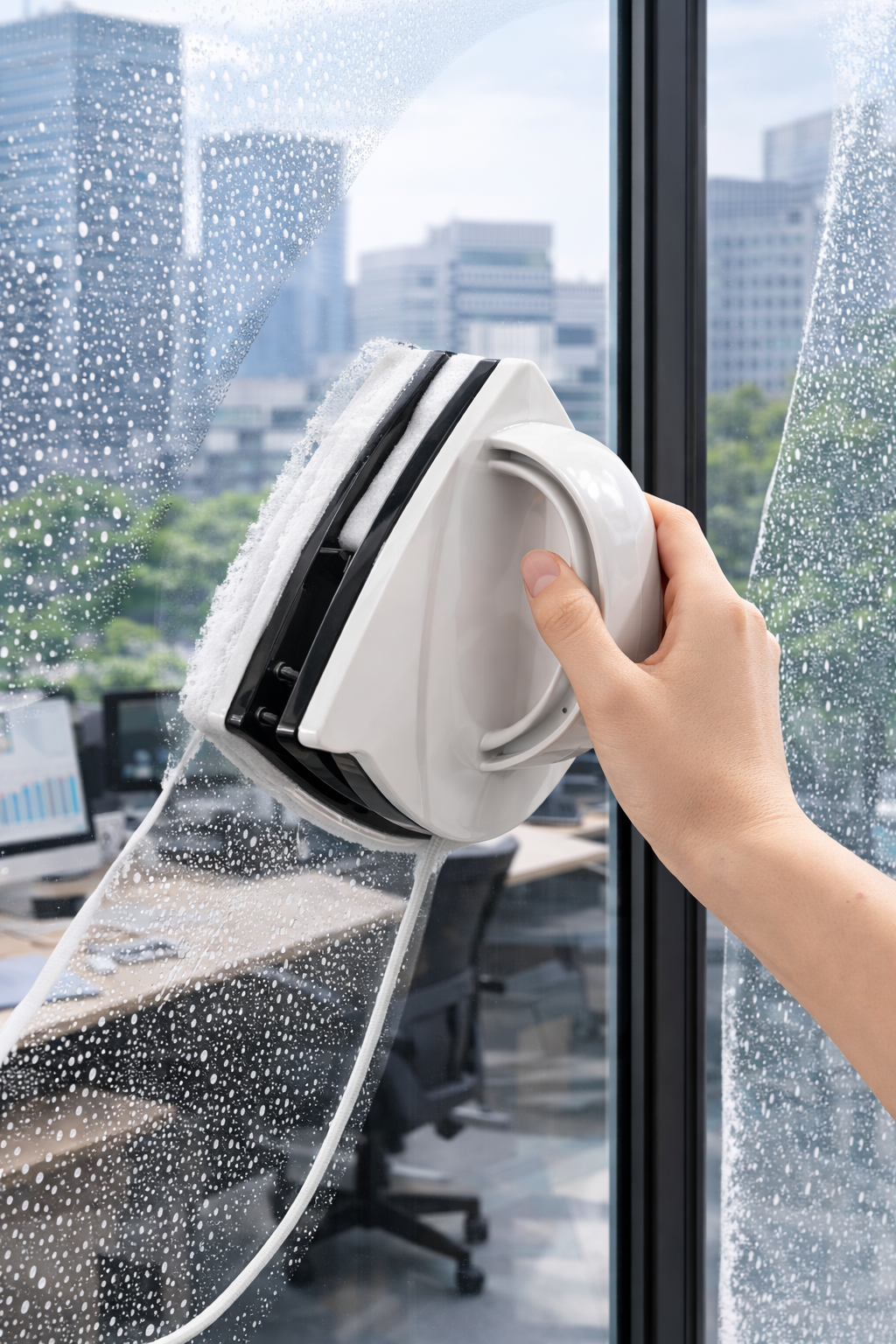 Magnetic Double-Sided Glass Cleaner – Easy Window Cleaning Tool (3–8mm)