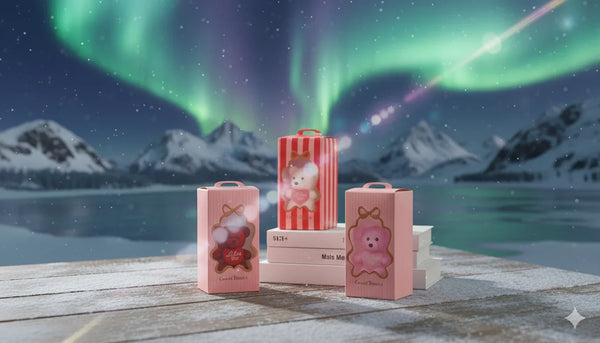 Cute Mini Gift Box with Flowers and Teddy Bear Gift.