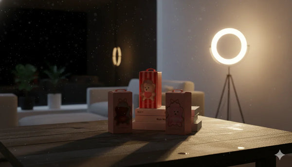 Cute Mini Gift Box with Flowers and Teddy Bear Gift.