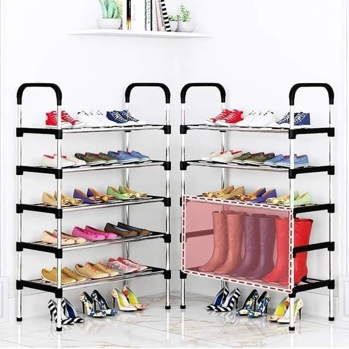 4-Tier Metal Shoe Rack Space-Saving Organizer