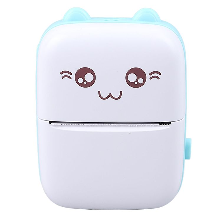 Mini Portable Bluetooth Thermal Printer – Cute Cat Design Pocket Label & Photo Printer