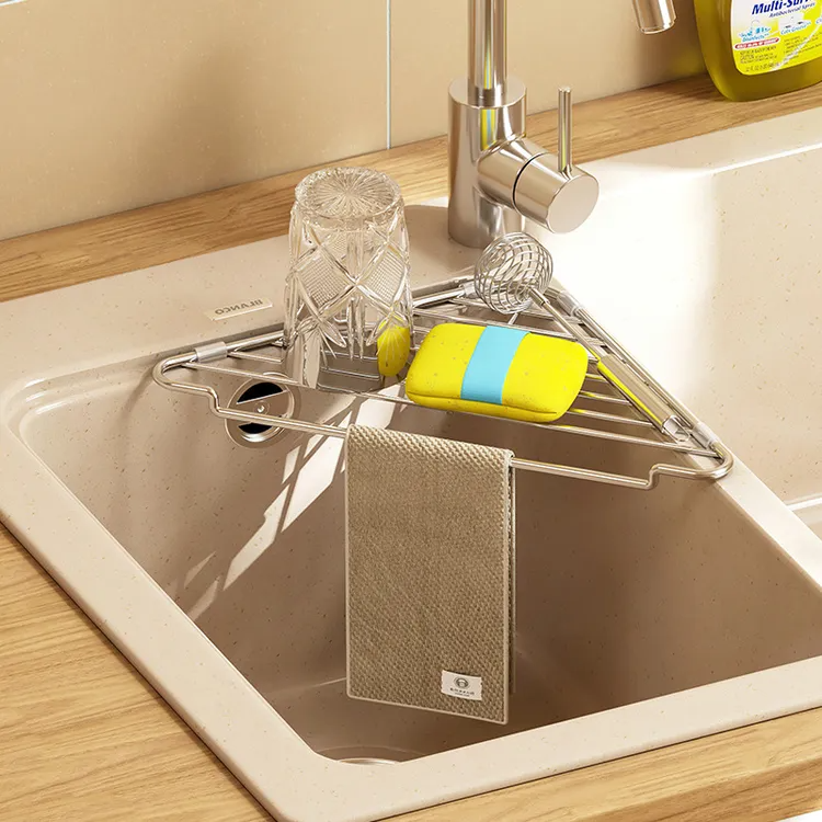 Sink Corner Shelf Multipurpose Triangle Soap for Kitchen