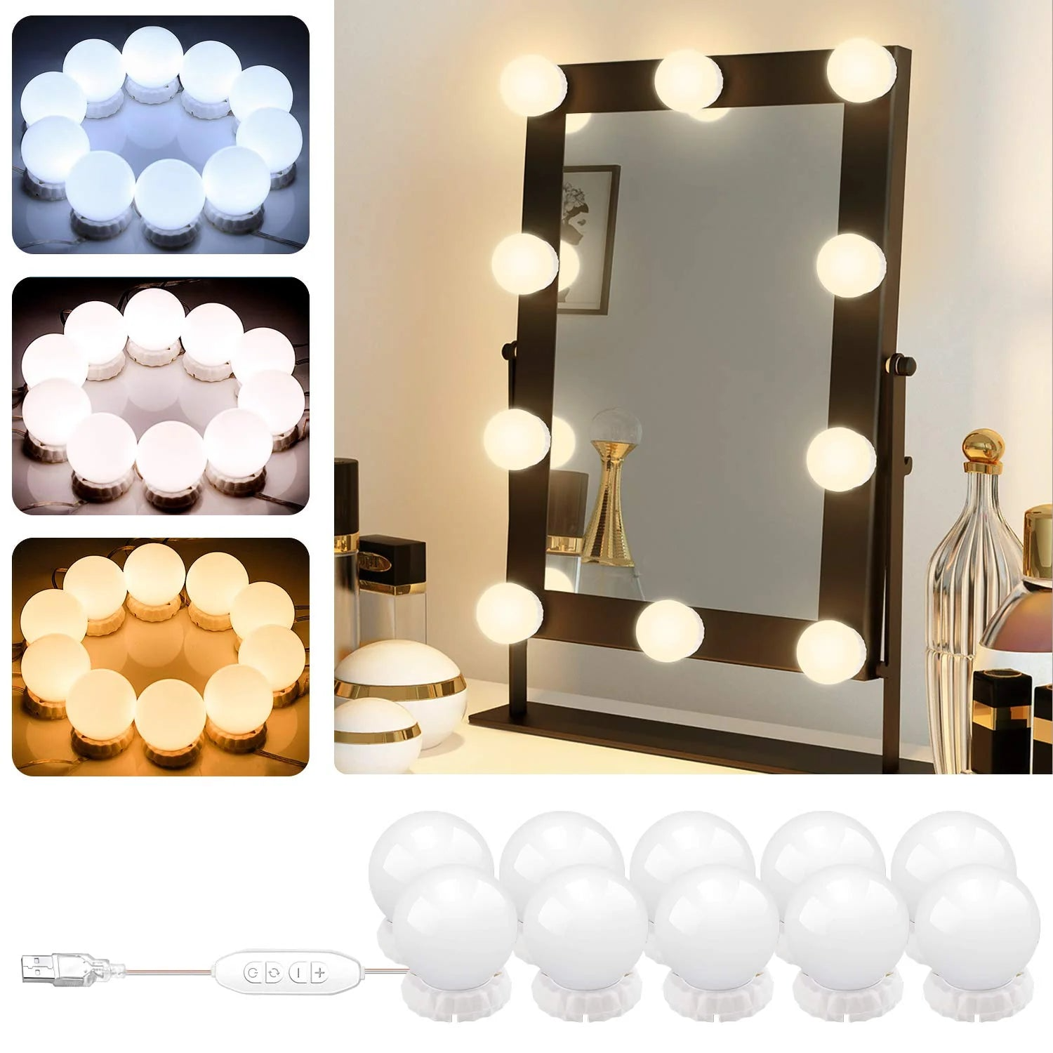 LED Vanity Mirror Lights Bright Makeup Light Bulbs