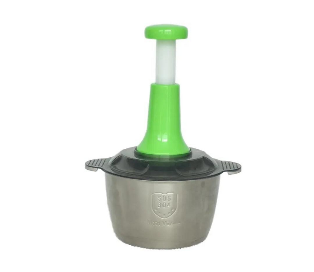 Stainless Steel Hand Push Chopper 2 L Manual Food